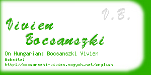 vivien bocsanszki business card